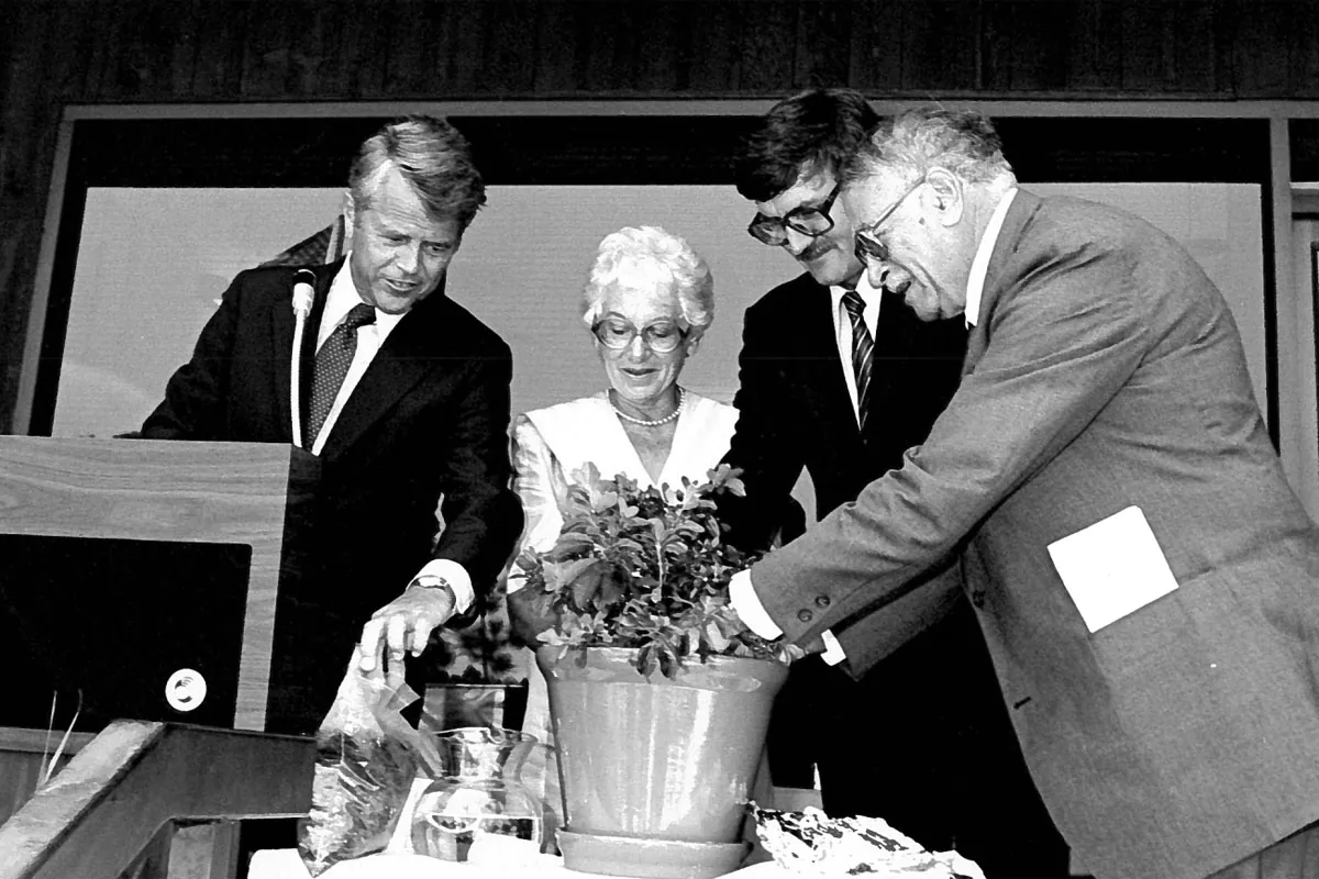 photo from groundbreaking of Buildings Three and Four